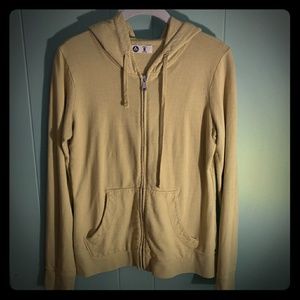 American Giant lightweight hooded zip up sweatshir